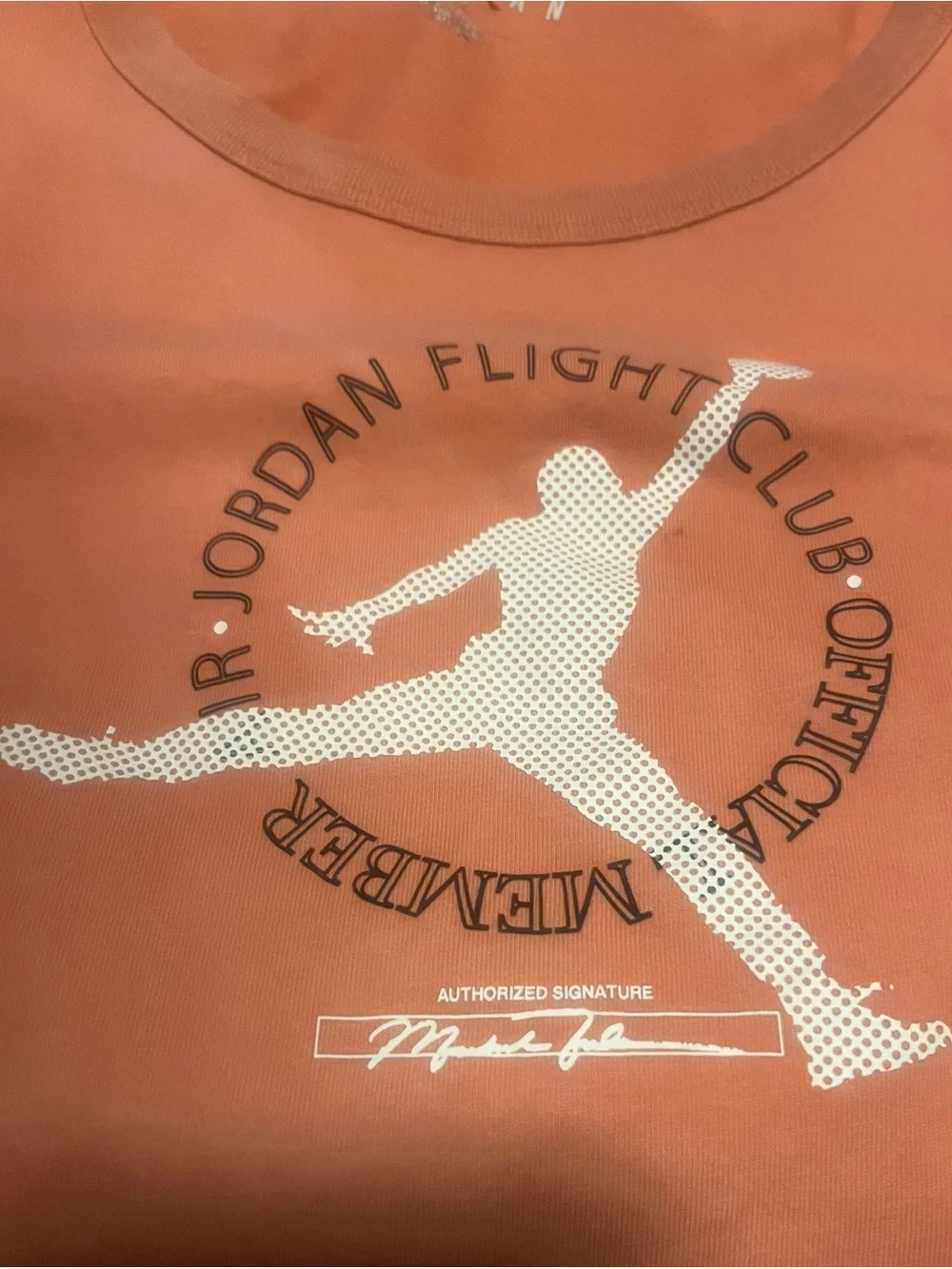 Jordan Flight Club Official Member Men’s peach Tank Top Tee M